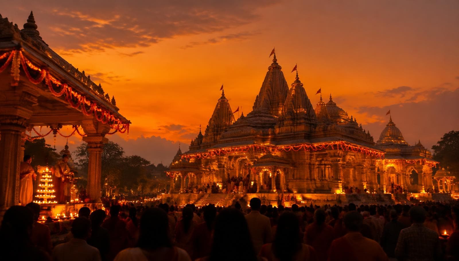 Devotees at the trust